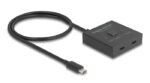 DELOCK USB-C switch 18911, 2 σε 1 bidirectional, 10Gbps, 8K, 100W, μαύρο - 4043619189113