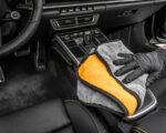 MOJE AUTO απορροφητική πετσέτα μικροϊνών 19-632 41x41cm, πορτοκαλί/μαύρη - 5905694020547 - Image 2