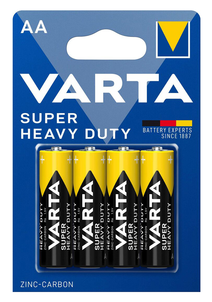 4008496556267 VARTA μπαταρίες Zinc Carbon Super Heavy Duty, AA/R6P, 1.5V, 4τμχ - 4008496556267 - Image 1