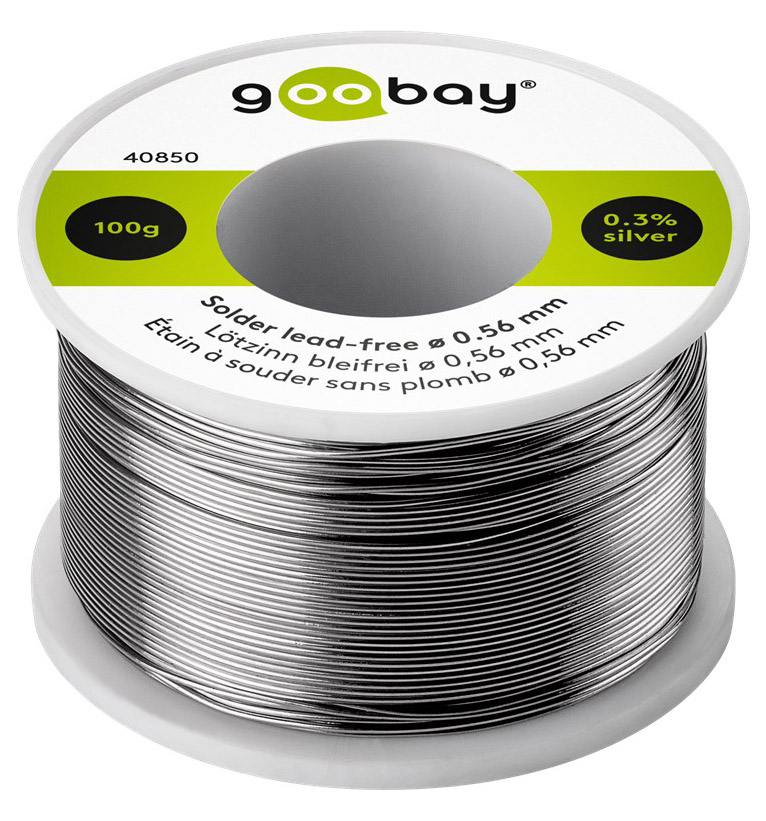 40850 GOOBAY σύρμα συγκόλλησης 40850 Φ0.56mm, χωρίς μόλυβδο, 100γρ, 1τμχ - 4040849408502 - Image 1