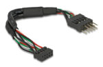 DELOCK καλώδιο USB 2.0 10-pin 2mm σε 2.54mm 41977, 480 Mbps, 12cm - 4043619419777