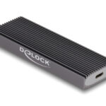 DELOCK θήκη για M.2 NVMe PCIe/SATA SSD 42019, tool free, 10Gbps, μαύρη - 4043619420193