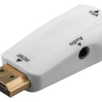 GOOBAY αντάπτορας HDMI σε VGA 44793 με 3.5mm, 1080p/60Hz, λευκός - 4040849447938