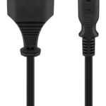 GOOBAY καλώδιο τροφοδοσίας Euro 50084, 2x0.75 mm², 1.5m, μαύρο - 4040849500848