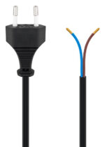 GOOBAY καλώδιο τροφοδοσίας Euro male 2x0.75 mm² 50085, 1.5m, μαύρο - 4040849500855