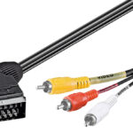 GOOBAY καλώδιο SCART 21-pin σε 3x RCA 50364, 2m, μαύρο - 4040849503641