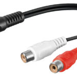 GOOBAY καλώδιο 3.5mm male σε 2x RCA female 50600, 0.2m, μαύρο - 4040849506000