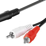GOOBAY καλώδιο ήχου 51650 3.5mm σε 2x RCA, 3 pin stereo, 3m, μαύρο - 4040849516504