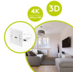 GOOBAY πρίζα τοίχου HDMI 51722, gold-plated, 4K, λευκή - 4040849517228 - Image 2