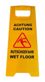 Προειδοποιητική πινακίδα "caution wet floor" 520112, 21-30x58cm, κίτρινη - 8718546660320 - Image 2
