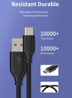 CABLETIME καλώδιο USB-C σε USB U323A, 3A, 480Mbps, 0.25m, μαύρο - 5210131038116 - Image 2