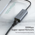 CABLETIME αντάπτορας δικτύου CT-AML100, USB, 100Mbps Ethernet, γκρι - 5210131038390 - Image 2