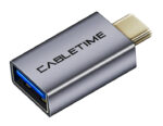 CABLETIME αντάπτορας USB-C σε USB CT-CMAFOTG, 5Gbps, γκρι - 5210131038505