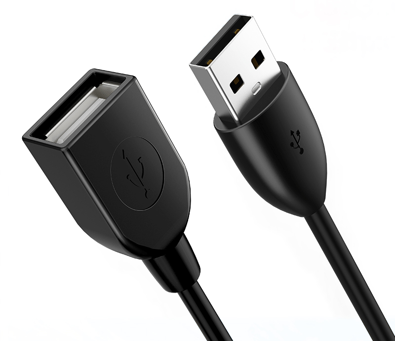 5210131038666 CABLETIME καλώδιο προέκτασης USB CT-AMAF2, 3A, 480Mbps, 1m, μαύρο - 5210131038666 - Image 1