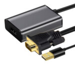 CABLETIME αντάπτορας HDMI σε VGA CT-VGAH με USB, 1080p, 0.15m, μαύρος - 5210131039182 - Image 2