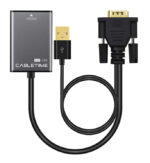 CABLETIME αντάπτορας HDMI σε VGA CT-VGAH με USB, 1080p, 0.15m, μαύρος - 5210131039182
