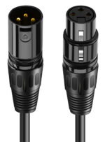 CABLETIME καλώδιο μικροφώνου XLR AV350, 3P, M/F, 24AWG, 5m, μαύρο - 5210131039229