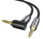 CABLETIME καλώδιο ήχου 3.5mm CT-P11RGN, γωνιακό, AUX, 1.8m, μαύρο - 5210131039311