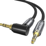 CABLETIME καλώδιο ήχου 3.5mm CT-P11RGN, γωνιακό, AUX, 1.8m, μαύρο - 5210131039311