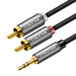 CABLETIME καλώδιο ήχου 3.5mm σε 2x RCA CT-P12G, 3m, μαύρο - 5210131039335