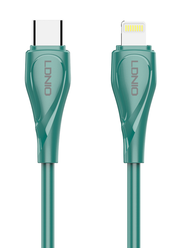 5210131078617 LDNIO καλώδιο Lightning σε USB-C LC611I, 30W PD, 1m, πράσινο - - Image 1