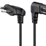 GOOBAY καλώδιο τροφοδοσίας Euro 56588, γωνιακό, 2x0.75 mm², 0.5m, μαύρο - 4040849565885