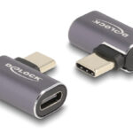 DELOCK αντάπτορας USB-C 60047, αρσενικό σε θηλυκό, 100W, 40Gbps, γκρι - 4043619600472