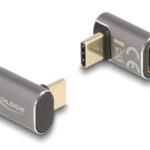 DELOCK αντάπτορας USB-C 60054, αρσενικό σε θηλυκό, 100W, 40Gbps, γκρι - 4043619600540