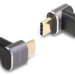 DELOCK αντάπτορας USB-C 60059, αρσενικό σε θηλυκό, 100W, 40Gbps, γκρι - 4043619600595