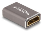 DELOCK αντάπτορας HDMI 60078 με Ethernet, 8K/60Hz, μεταλλικός, γκρι - 4043619600786 - Image 2