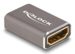 DELOCK αντάπτορας HDMI 60078 με Ethernet, 8K/60Hz, μεταλλικός, γκρι - 4043619600786