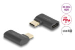 DELOCK αντάπτορας USB-C 60245, αρσενικό σε θηλυκό, 240W, 40Gbps, μαύρος - 4043619602452 - Image 2