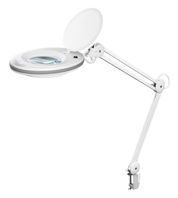 60361 GOOBAY μεγεθυντικός φακός 60361 με σφιγκτήρα, LED, 3 διόπτρες, λευκός - 4040849603617 - Image 1