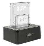 DELOCK docking station για 2.5" ή 3.5" SATA HDD/SSD 62661, 2 θέσεων, 6Gbps, clone function, μαύρο - 4043619626618 - Image 2