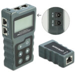 DELOCK tester καλωδίων με οθόνη 63110, RJ45, PoE, DC, γκρι - 4043619631100