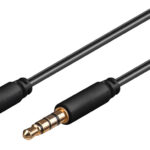 GOOBAY καλωδίου ήχου 3.5mm 63826, 4-pin, slim, CU, 1m, μαύρο - 4040849638268