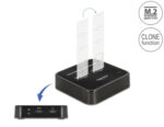 DELOCK docking station για M.2 SATA SSD 64178, 2 θέσεων, 6Gbps, clone function, μαύρο - 4043619641789 - Image 2