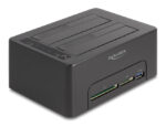 DELOCK docking station για 2.5" ή 3.5" SATA HDD/SSD 64183, 2 θέσεων, με card reader, 5Gbps, clone function, μαύρο - 4043619641833