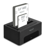 DELOCK docking station για 2.5" ή 3.5" SATA HDD/SSD 64187, 2 θέσεων, 5Gbps, clone/erase function, μαύρο - 4043619641871 - Image 2
