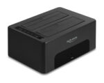 DELOCK docking station για 2.5" ή 3.5" SATA HDD/SSD 64187, 2 θέσεων, 5Gbps, clone/erase function, μαύρο - 4043619641871