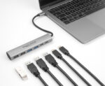 DELOCK USB hub 64232, 6x θυρών, 10Gbps, USB-C σύνδεση, γκρι - 4043619642328 - Image 2