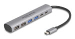 DELOCK USB hub 64232, 6x θυρών, 10Gbps, USB-C σύνδεση, γκρι - 4043619642328