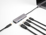 DELOCK USB hub 64239, 4x θυρών, 5Gbps, USB-C σύνδεση, γκρι - 4043619642397 - Image 2