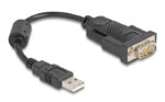 DELOCK αντάπορας USB σε RS-232 64276, 460.8Kbps, 0.25m, μαύρος - 4043619642762