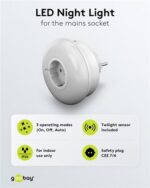 GOOBAY LED φωτιστικό νυκτός 64566 με πρίζα schuko, 6500K, IP20 - 4040849645662 - Image 2