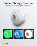 GOOBAY LED φωτιστικό νυκτός 64567, πρίζα schuko, 3 χρώματα φωτός, 6500K - 4040849645679 - Image 2