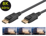 GOOBAY καλώδιο DisplayPort 64797, 8K/60Hz, 32.4 Gbps, 1m, μαύρο - 4040849647970 - Image 2