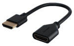 GOOBAY αντάπτορας HDMI 64824, εύκαμπτος, 4K/60Hz, 18Gbps, μαύρος - 4040849648243