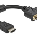 DELOCK αντάπτορας HDMI σε DVI 65206, 4K/30Hz, 20cm, μαύρος - 4043619652068