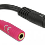 DELOCK καλώδιο 3.5mm σε 2x 3.5mm 65344, OMTP, 10cm, μαύρο - 4043619653447